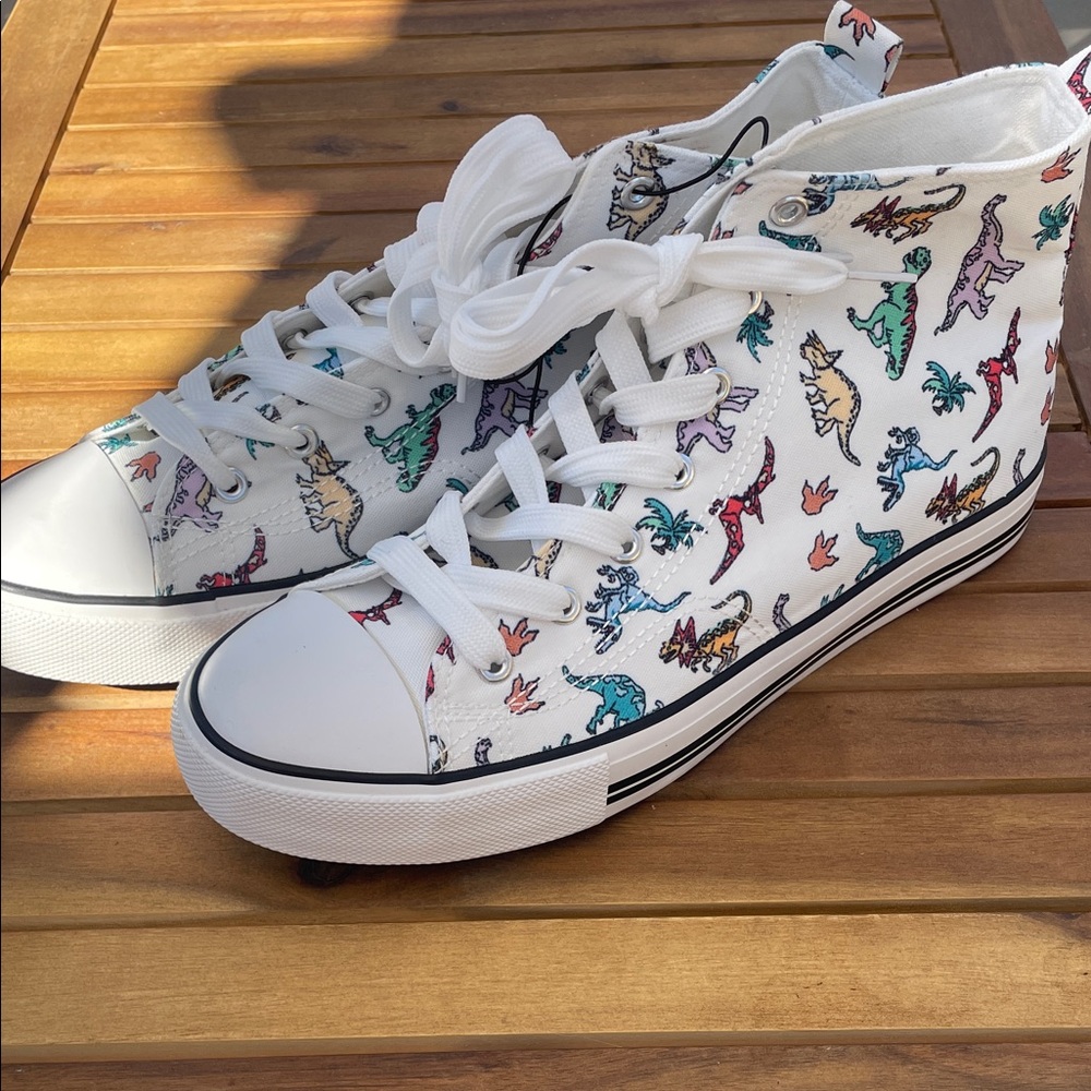 Hot Topic Multicolor Dinosaur High-Top Sneakers